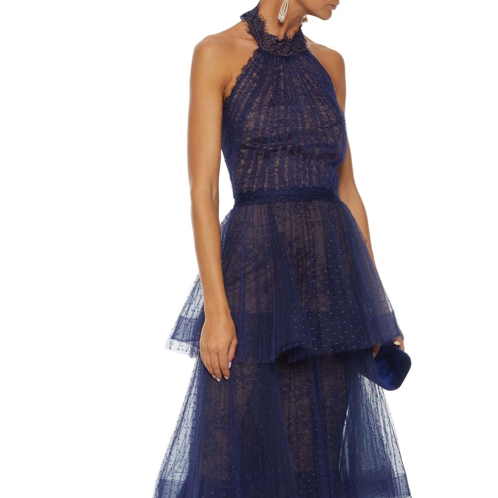 COPY - Marchesa Notte Tired Halter Gown